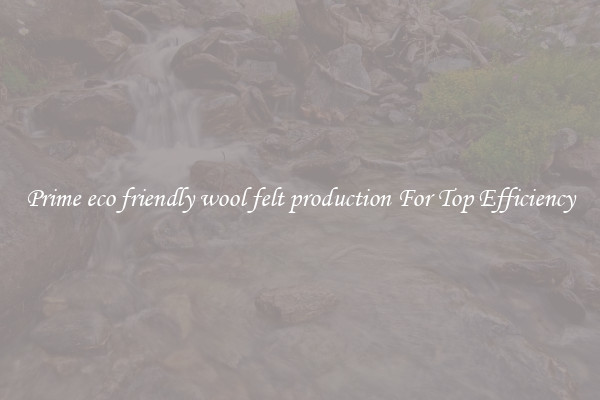Prime eco friendly wool felt production For Top Efficiency