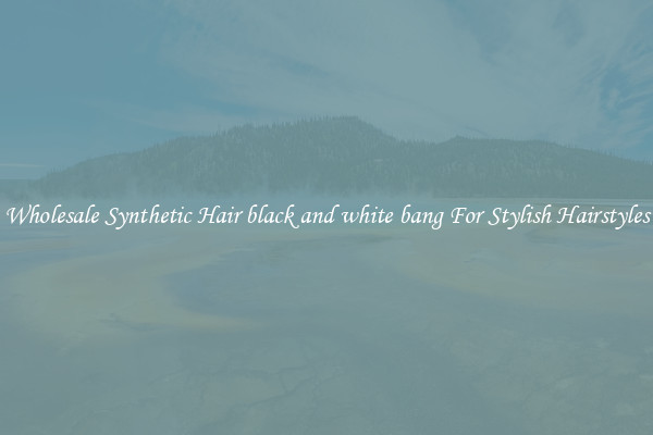 Wholesale Synthetic Hair black and white bang For Stylish Hairstyles