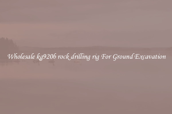 Wholesale kg920b rock drilling rig For Ground Excavation