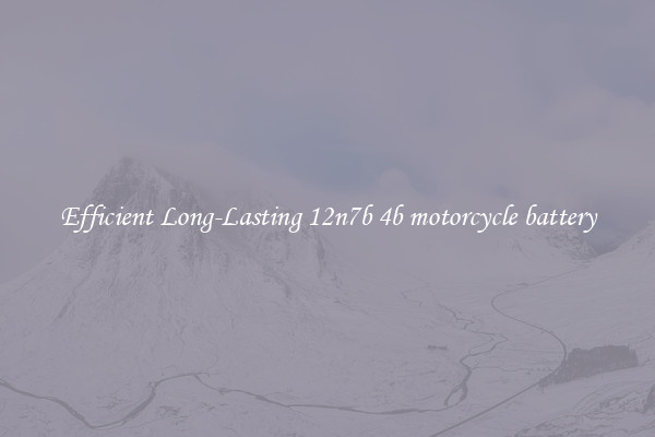 Efficient Long-Lasting 12n7b 4b motorcycle battery