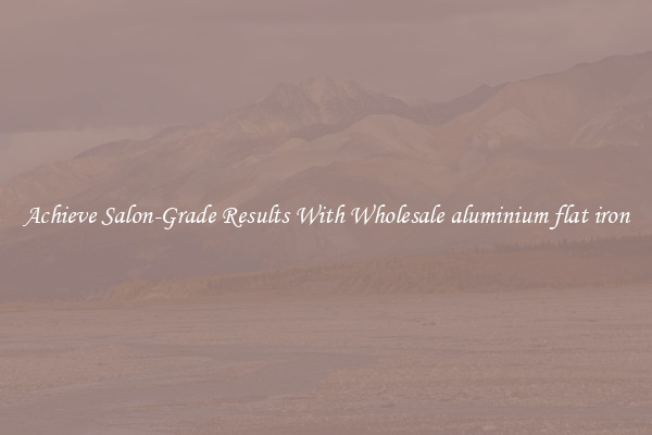 Achieve Salon-Grade Results With Wholesale aluminium flat iron